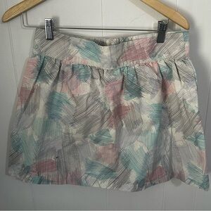 Cotton On Pink and Blue Pleated Skater Mini Skirt